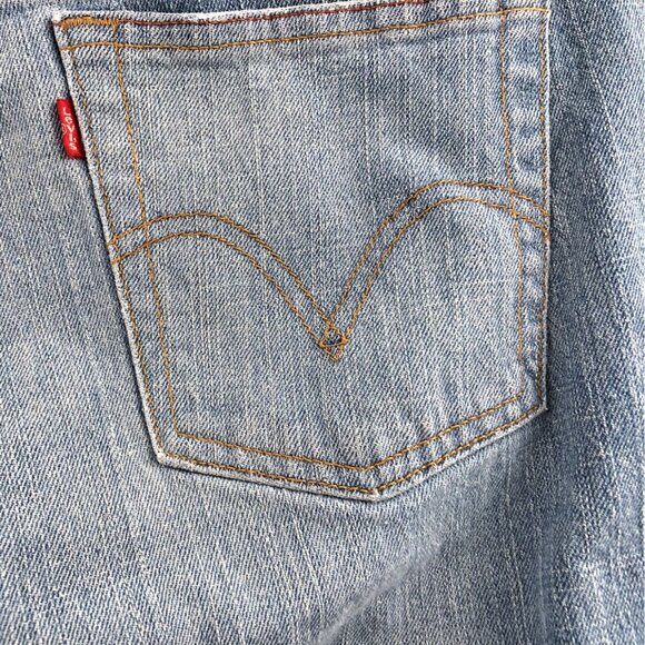 Levis Womens 505 Jeans Size 14L Light Blue Denim Straight Leg Classic - Picture 11 of 14